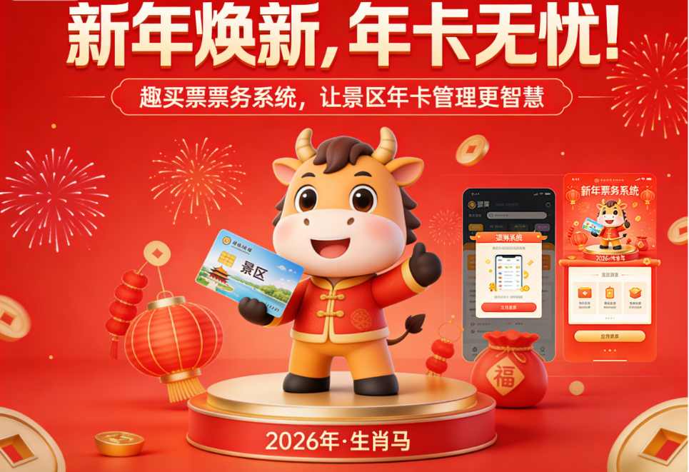 新年焕新，年卡无忧！趣买票票务系统，让景区年卡管理更智慧